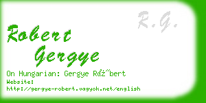 robert gergye business card